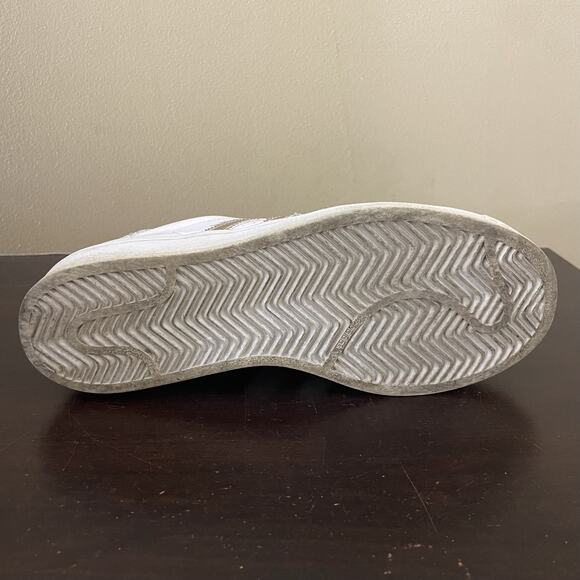 Adidas Superstar Women's White Copper Rose Gold Metallic Stripe Kicks - Picture 7 of 7